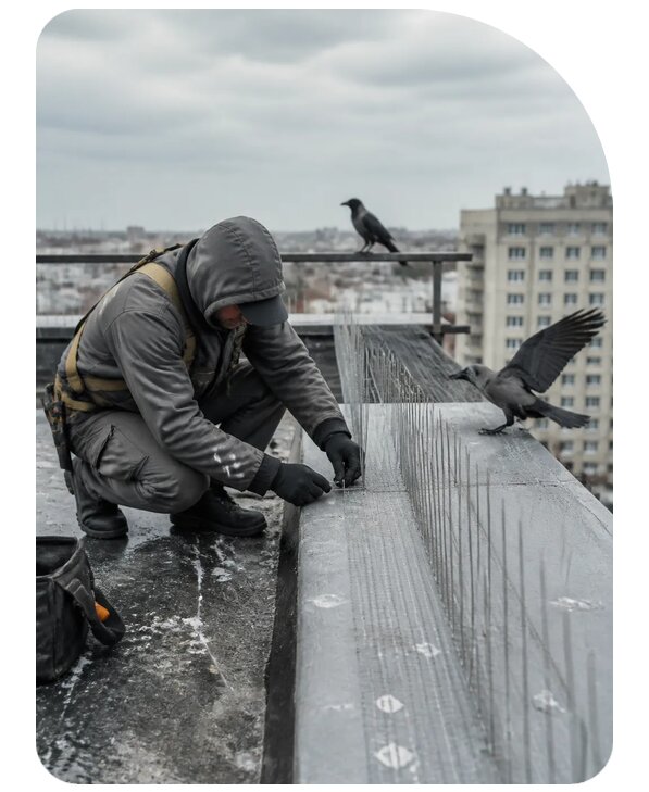 Защита от ворон под ключ в Магнитогорске по цене от 5173 р. | Сенат-Мгн